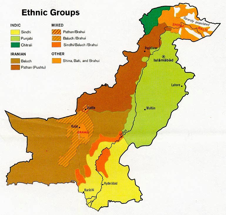 Ethnic geography of Pakistan